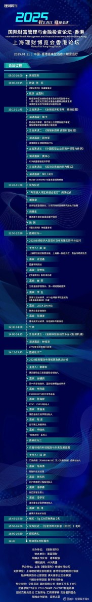 2025国际财富管理与金融投资论坛——上海理财博览会香港论坛即将启幕